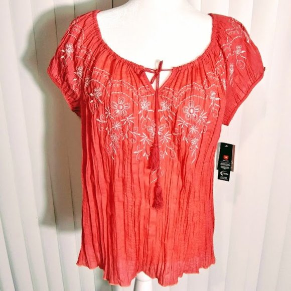 PEASANT/BOHEMIAN STYLE TOP*WOMEN 1X*BY UNIQUE SPECTRUM - Picture 1 of 8